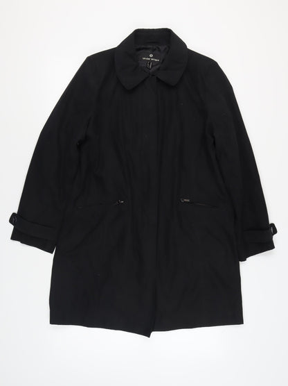 Under Wraps Women's Black Overcoat Size 16
