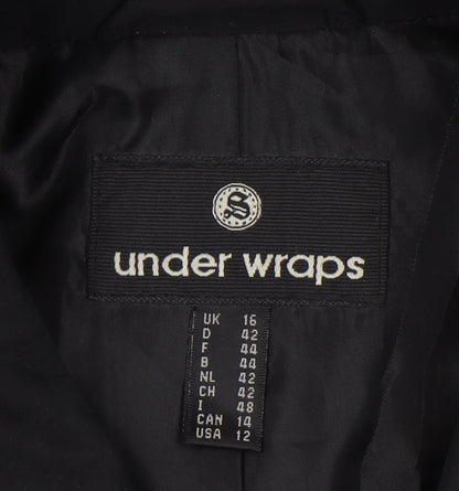 Under Wraps Women's Black Overcoat Size 16