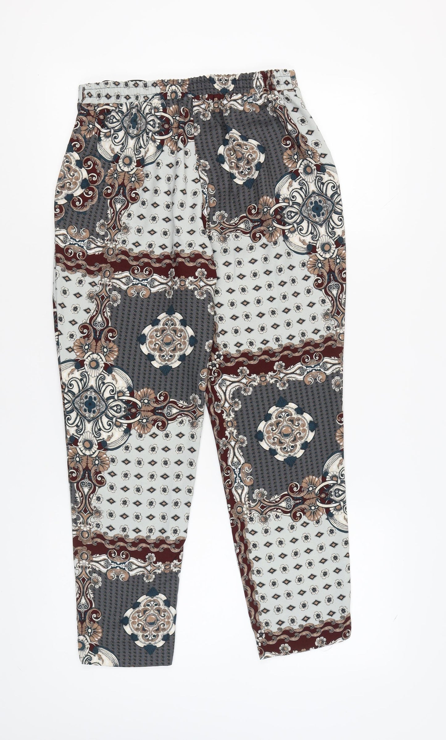 River Island Women's Geometric Tapered Trousers Size 10