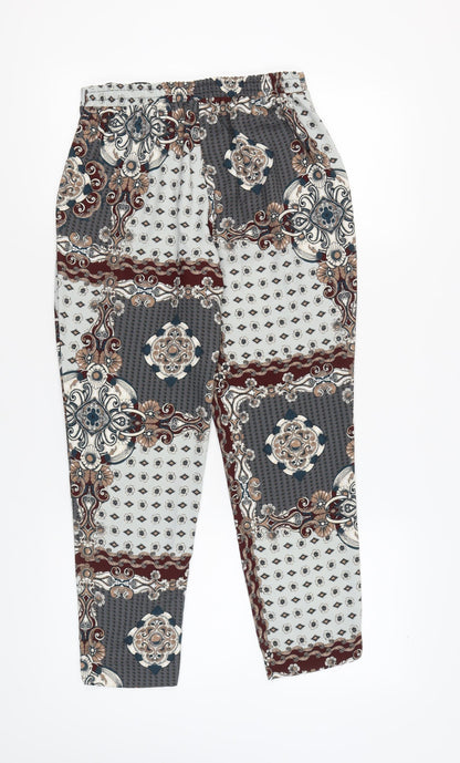 River Island Women's Geometric Tapered Trousers Size 10