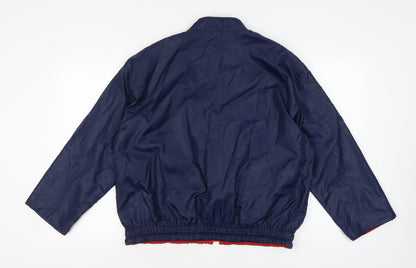 St Michael Women Blue Jacket Size 18 Basic Zip Casual