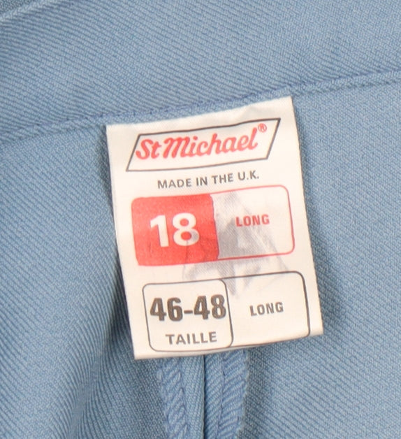 St Michael Women's Blue Dress Pants Size 18