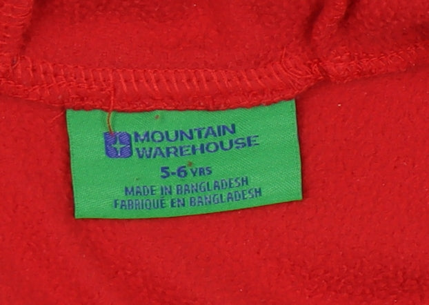 Mountain Warehouse Girls Red Fleece Hoodie 5-6 Years