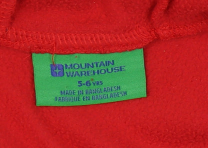 Mountain Warehouse Girls Red Fleece Hoodie 5-6 Years