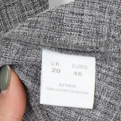 Womens UK Size 20 Eastex Grey  Button-Up