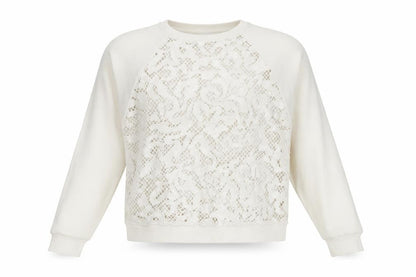 Womens UK Size 10 Pull&Bear Ivory Pullover Sweatshirt