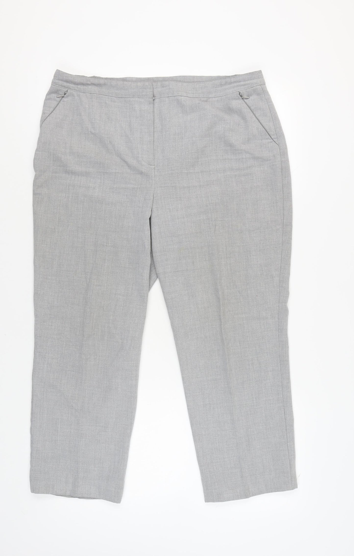 Womens UK Size 16 Wardrobe Regular Fit Workwear Business Grey Trousers
