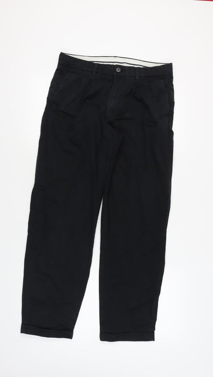 Marks and Spencer Black Men's Trousers, 32 in Waist