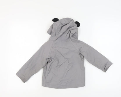 Regatta Boys Grey Hooded Rain Coat 4 Years