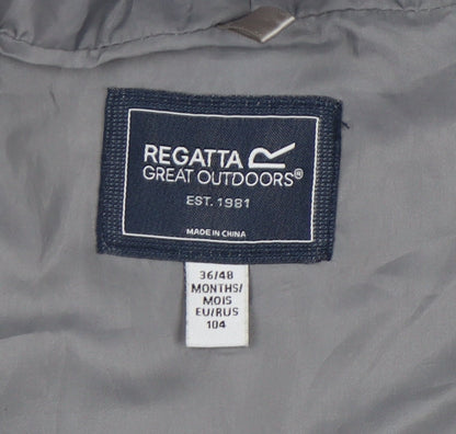 Regatta Boys Grey Hooded Rain Coat 4 Years