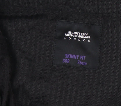 Burton Menswear Grey Skinny Trousers Men 30R