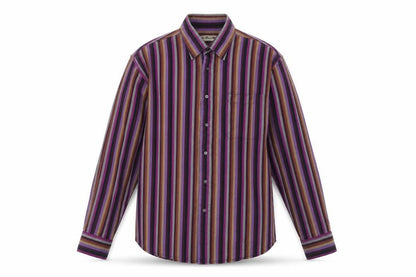 Bar Harbour Men's Multicoloured Striped Shirt, Size L, Casual