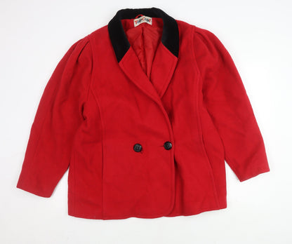 TopCoat Women's Red Wool Overcoat Size 16