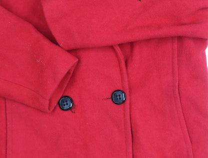 TopCoat Women's Red Wool Overcoat Size 16