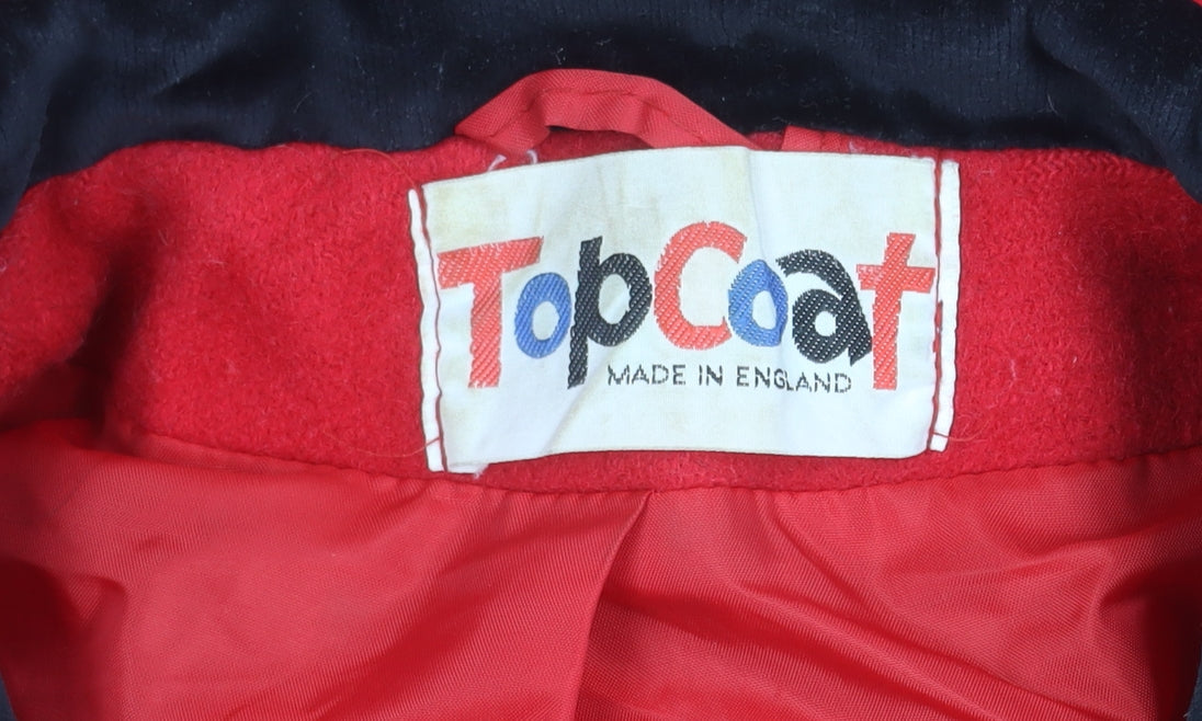 TopCoat Women's Red Wool Overcoat Size 16