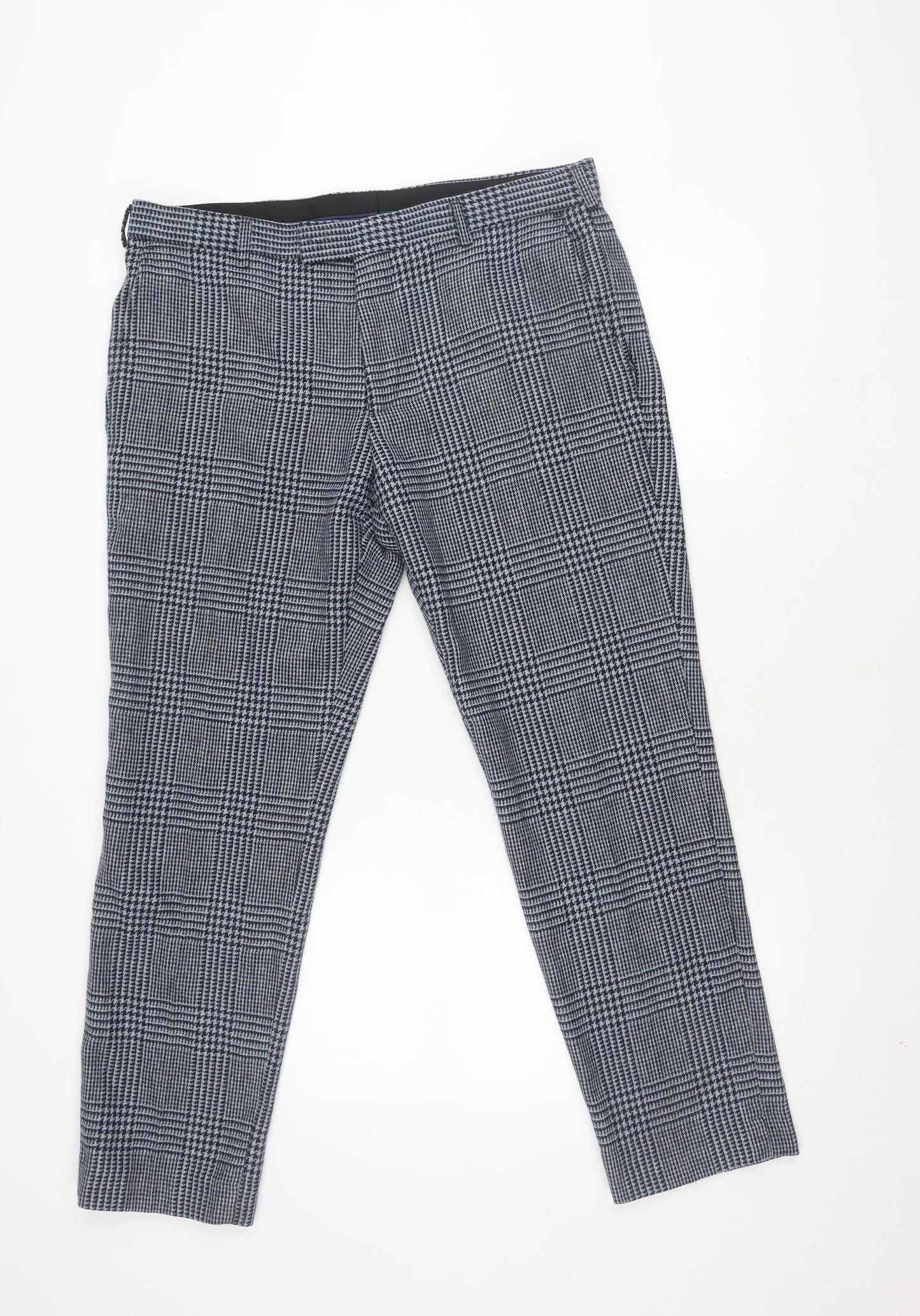 Moss 1851 Men's Multicoloured Check Trousers 36