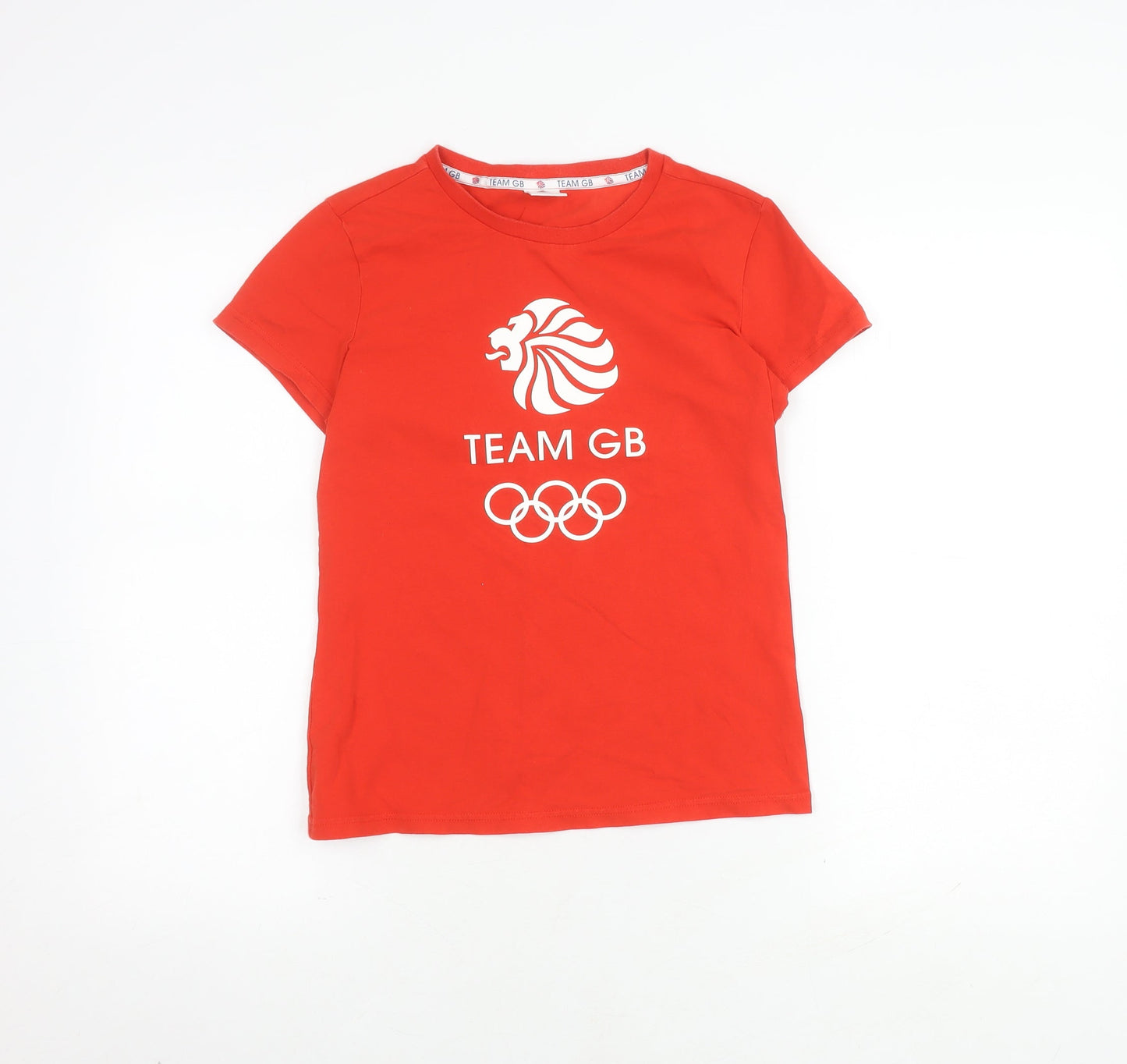 Womens UK Size 10 Team GB Red Basic T-Shirt