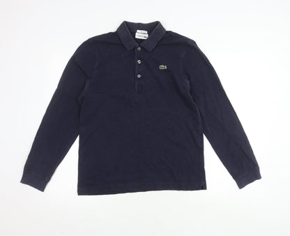 Lacoste Men's Slim Fit Blue Polo Shirt M Long Sleeve