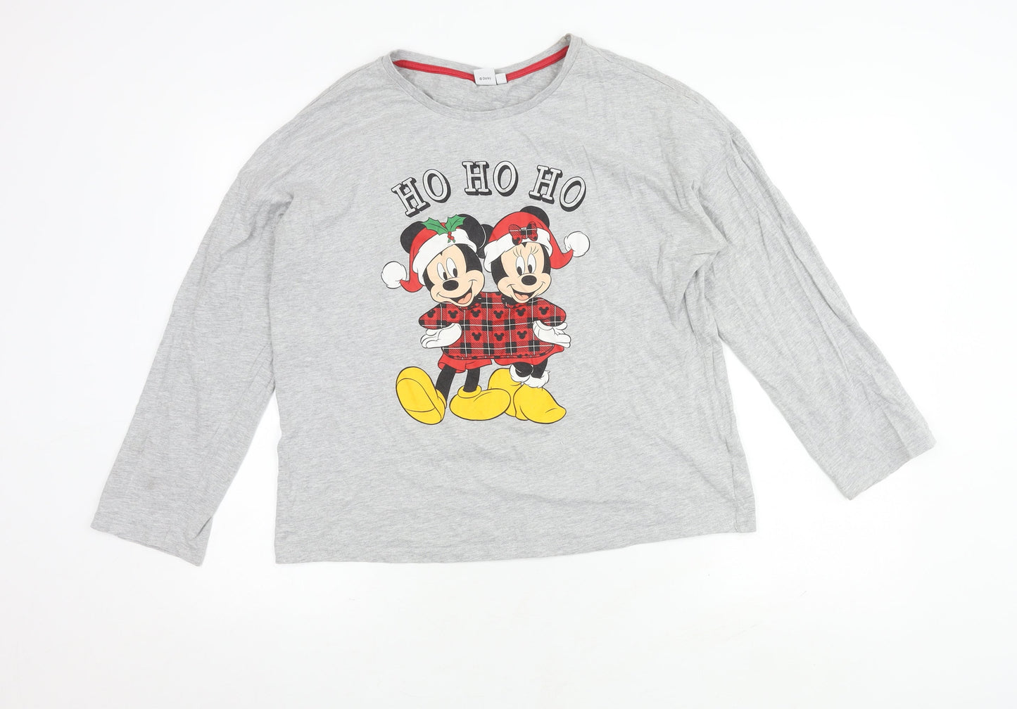 Disney Grey Women's L Long Sleeve Christmas Top