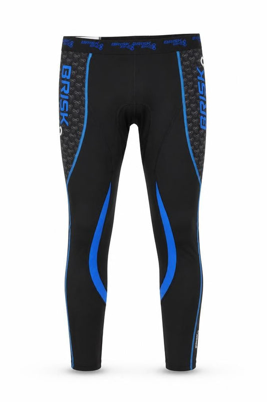 Mens UK Size XL Brisk Bike Slim Fit Compression Black Leggings