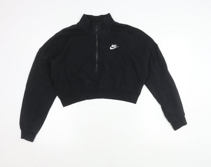 Nike Women's Black Hoodie Medium Full Zip Lightweight