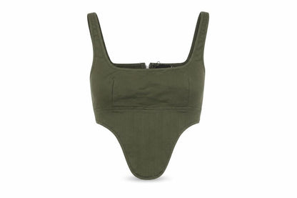 Womens UK Size 8 PRETTYLITTLETHING Green Camisole Tank
