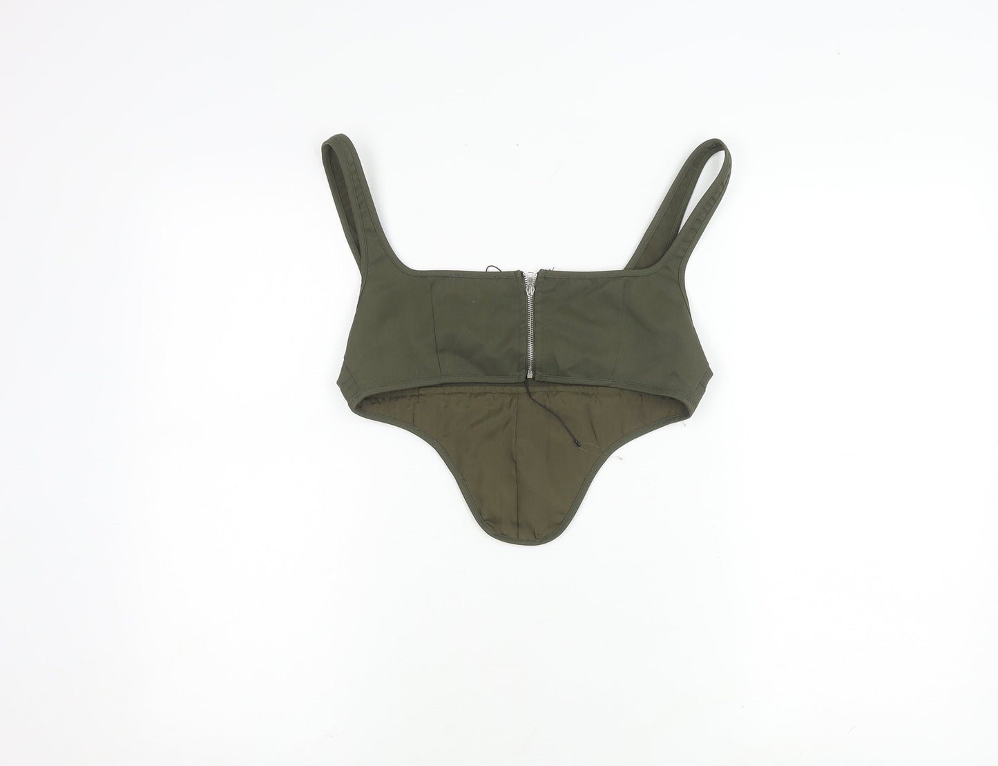 Womens UK Size 8 PRETTYLITTLETHING Green Camisole Tank