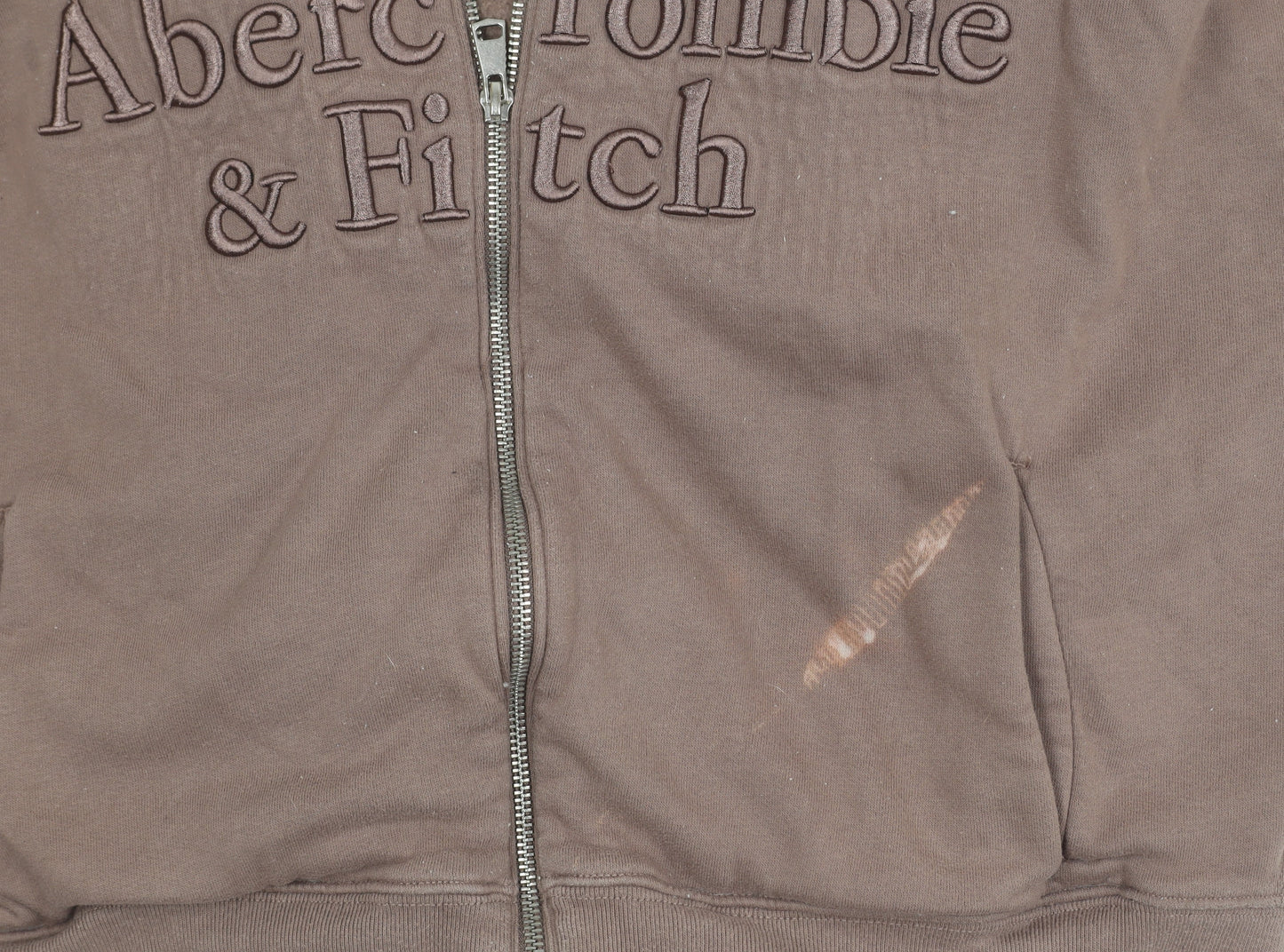 Abercrombie & Fitch Women's Brown Full Zip Hoodie XL