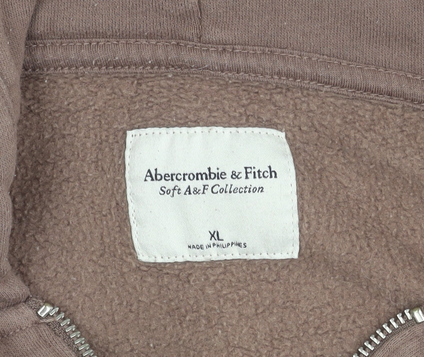 Abercrombie & Fitch Women's Brown Full Zip Hoodie XL
