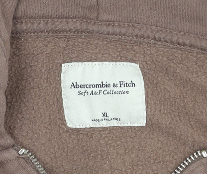 Abercrombie & Fitch Women's Brown Full Zip Hoodie XL