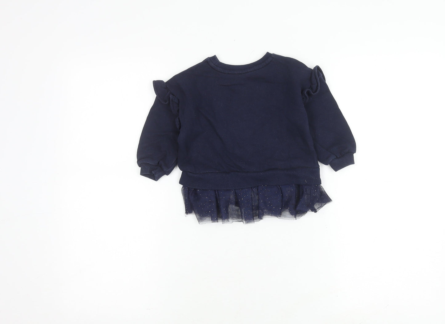 George Girls Blue Frozen Jumper 12-18 Months