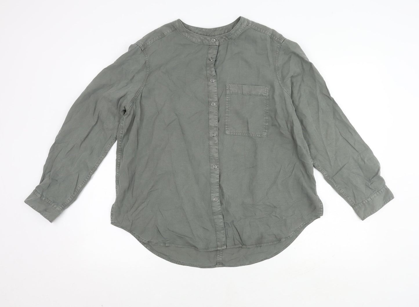 Womens UK Size 14 Marks and Spencer Green  Button-Up