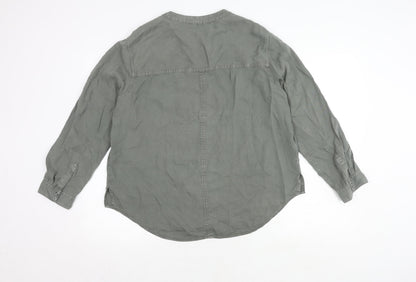 Womens UK Size 14 Marks and Spencer Green  Button-Up
