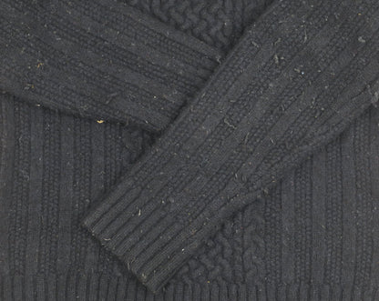 FatFace Men's Black Wool Pullover Jumper Size L