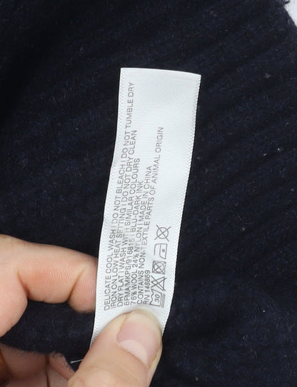 FatFace Men's Black Wool Pullover Jumper Size L