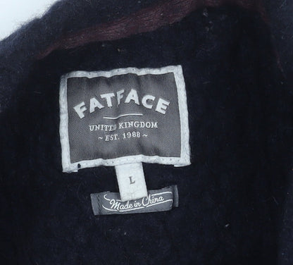 FatFace Men's Black Wool Pullover Jumper Size L