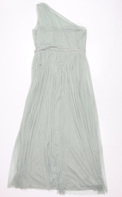 Anaya Women’s Green Formal Long Off the Shoulder Dress