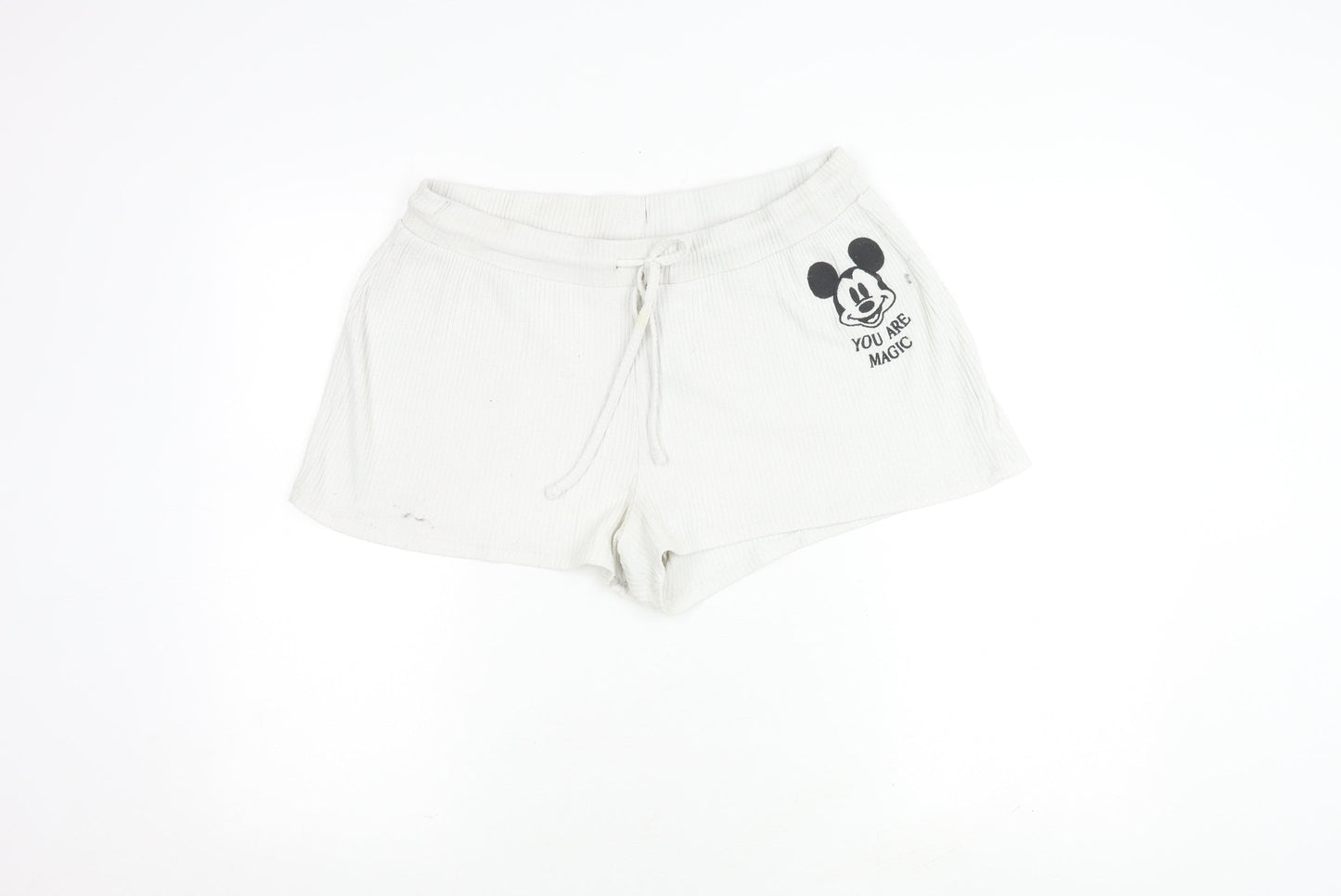 Disney Women's Mickey Mouse Sleep Shorts White L