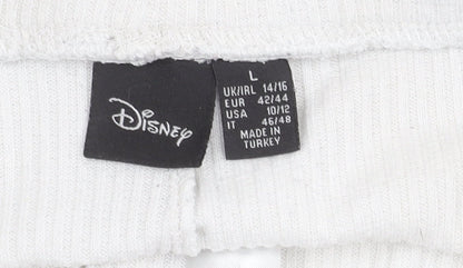 Disney Women's Mickey Mouse Sleep Shorts White L
