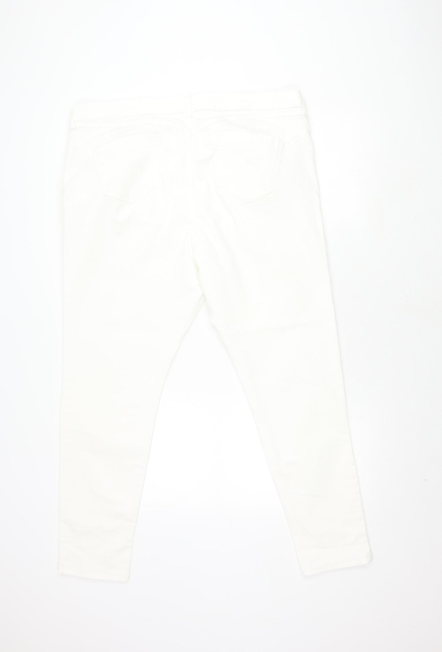 Womens UK Size 22 Marks and Spencer Regular Fit  Ivory Jeans