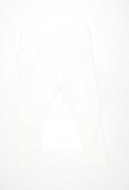Womens UK Size 22 Marks and Spencer Regular Fit  Ivory Jeans