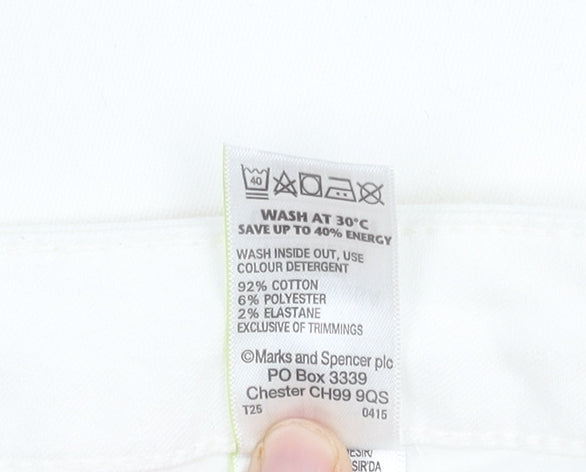 Womens UK Size 22 Marks and Spencer Regular Fit  Ivory Jeans