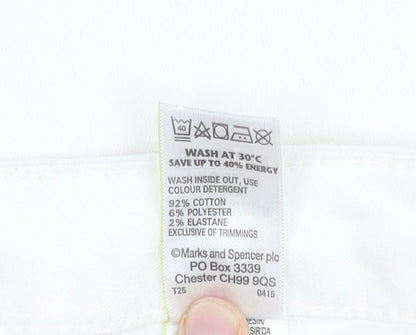 Womens UK Size 22 Marks and Spencer Regular Fit  Ivory Jeans