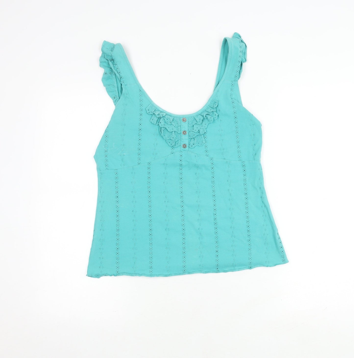 Womens UK Size 14 Marks and Spencer Green Camisole Blouse