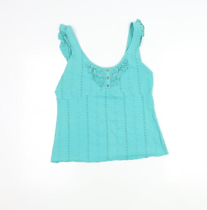 Womens UK Size 14 Marks and Spencer Green Camisole Blouse
