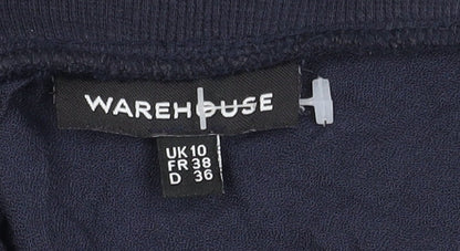 Womens UK Size 10 Warehouse Blue  Blouse