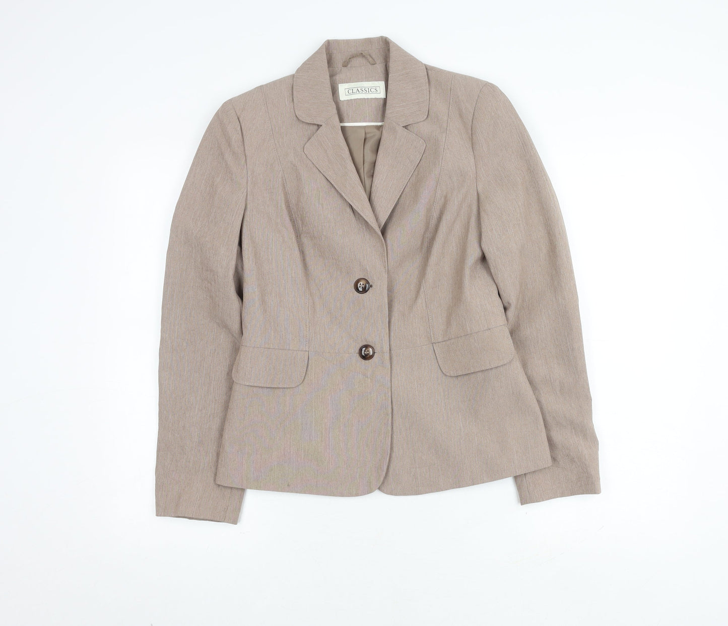 BHS Women's Beige Regular Fit Suit Jacket
