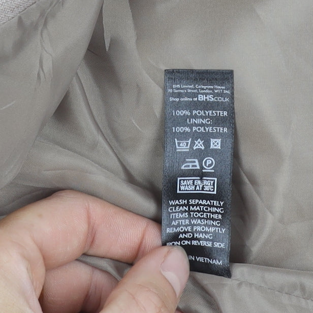 BHS Women's Beige Regular Fit Suit Jacket