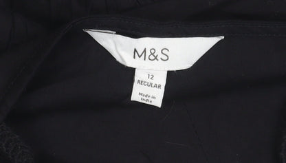 Womens UK Size 12 Marks and Spencer Black Basic Camisole