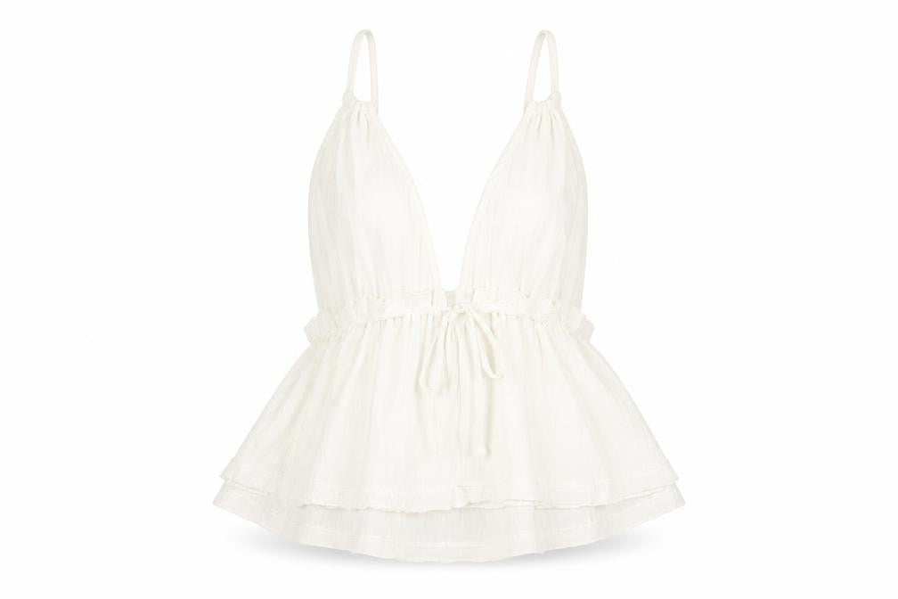 Womens UK Size 10 Coast White Camisole Blouse